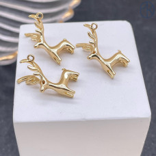 Подвеска олень, цвет золото 14х20 мм 