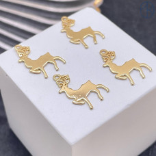 Подвеска олень, цвет золото 16х10 мм 