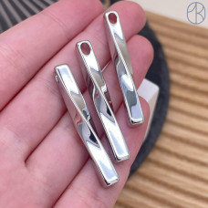 Подвеска палочка, цвет серебро 40х6