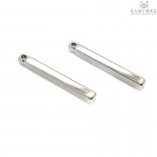 Подвеска палочка квадратная, цвет серебро 20х2 мм 