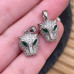 Подвеска пантера цирконы, цвет серебро 12 мм