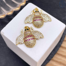 Подвеска пчела цирконы, цвет золото 19 мм Подвеска пчела цирконы, цвет золото 19 мм