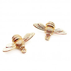 Подвеска пчелка, цвет золото 17х11 мм
