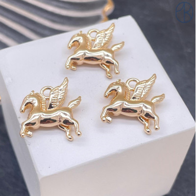 Подвеска Пегас, цвет золото 19х21 мм 