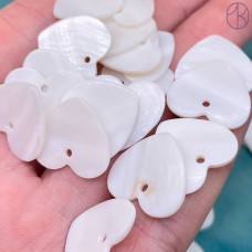 Подвеска перламутр сердце ~ 14 мм