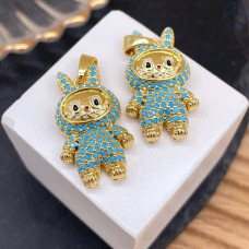 Подвеска персонаж цирконы №1, цвет золото 27 мм