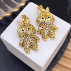 Подвеска персонаж цирконы №2, цвет золото 27 мм