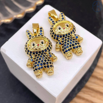 Подвеска персонаж цирконы №5, цвет золото 27 мм