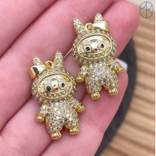 Подвеска персонаж цирконы, цвет золото 27 мм