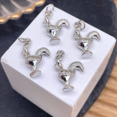 Подвеска петух, цвет серебро 20 мм 