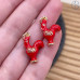 Подвеска петух красная эмаль, цвет золото 20 мм 