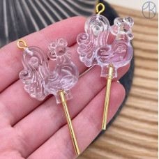 Подвеска петушок, цвет золото ~ 5 см