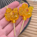 Подвеска петушок желтый, цвет золото ~ 5 см