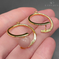 Подвеска под бусину круг, цвет золото 25 мм