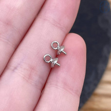 Подвеска под вклейку, цвет серебро 6х4 