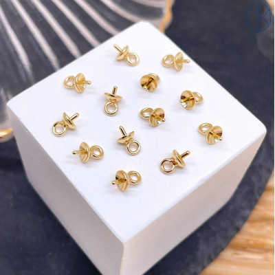 Подвеска под вклейку, цвет золото 6х4 