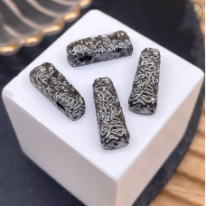 Подвеска прямоугольник фриформ, цвет черный 18 мм