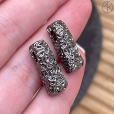 Подвеска прямоугольник фриформ, цвет черный 18 мм