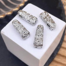 Подвеска прямоугольник фриформ, цвет серебро 18 мм