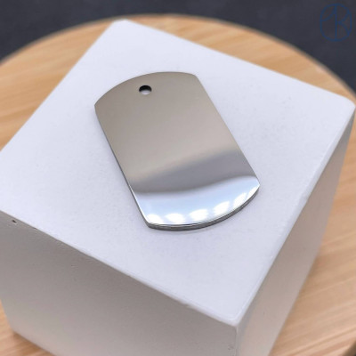 Подвеска прямоугольник сталь 16х27 мм, цвет серебро