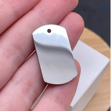 Подвеска прямоугольник сталь 16х27 мм, цвет серебро