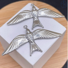 Подвеска птица сталь 21 мм, цвет серебро Подвеска птица сталь 21 мм, цвет серебро