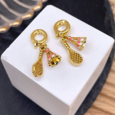 Подвеска ракетка и волан №1, цвет золото 25 мм