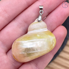 Подвеска ракушка, цвет серебро 26 мм 