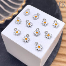 Подвеска ромашка, цвет серебро 5 мм