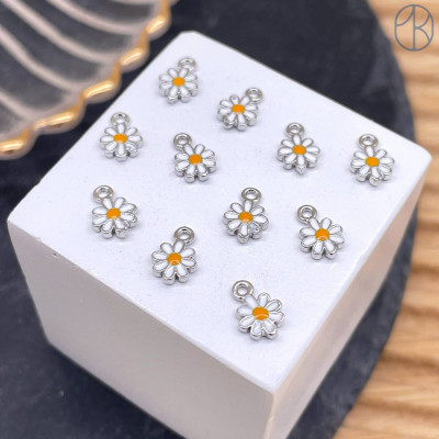 Подвеска ромашка, цвет серебро 5 мм