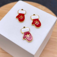 Подвеска рукавица сталь 14 мм, цвет золото 18К