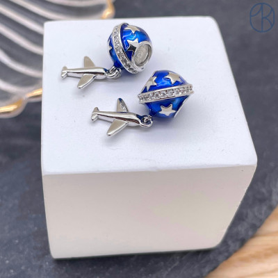 Подвеска самолет, цвет серебро 11 мм  Подвеска самолет, цвет серебро 11 мм