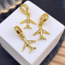 Подвеска самолет, цвет золото 14 мм