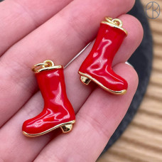 Подвеска сапог, цвет золото 20 мм