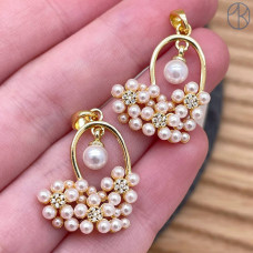 Подвеска сердце цирконы, цвет золото 17 мм