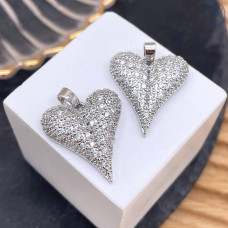 Подвеска сердце, цвет серебро 22х20 мм