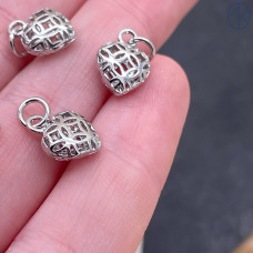 Подвеска сердце, цвет серебро 8 мм