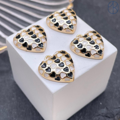 Подвеска сердце, цвет золото 17 мм