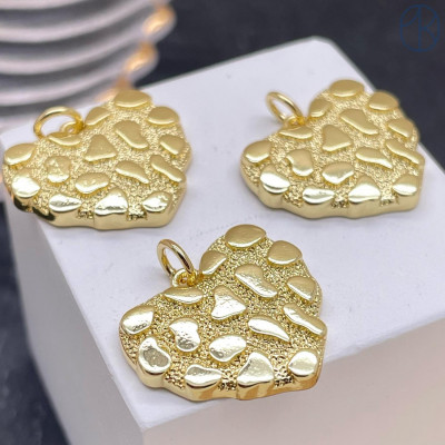 Подвеска сердце, цвет золото 17х19 мм 