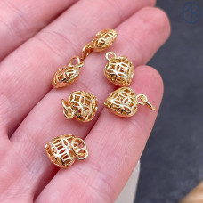 Подвеска сердце, цвет золото 8 мм