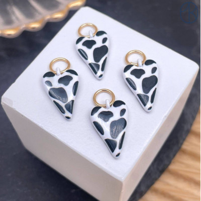 Подвеска сердце эмаль №1, цвет золото 15 мм