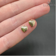 Подвеска сердце фактурное, цвет золото 9х7 мм