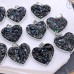 Подвеска сердце халькопирит, цвет серебро ~ 18 мм