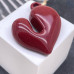 Подвеска сердце красная эмаль 37х33 мм 