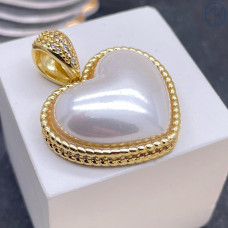 Подвеска сердце майорка, цвет золото 25х28 мм 