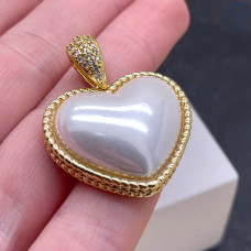 Подвеска сердце майорка, цвет золото 25х28 мм 
