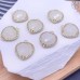 Подвеска сердце огранка цирконы горный хрусталь, цвет золото 16х18 мм