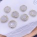 Подвеска сердце огранка горный хрусталь, цвет золото 12х13 мм