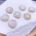 Подвеска сердце огранка лунный камень, цвет золото 13х15