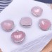 Подвеска сердце огранка розовый кварц, цвет серебро 18х16